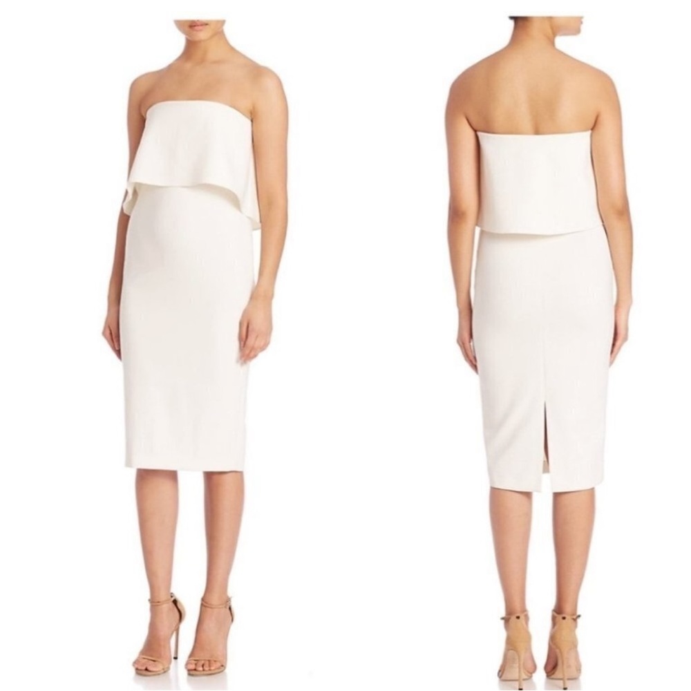 Likely Driggs Off the Shoulder Strapless Dress Off White Size 2